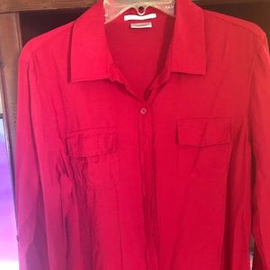 Red Van Heusen button down red long sleeve too